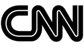 White stylized letters resembling "CNN" on a solid black background.